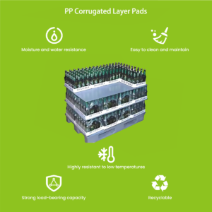 PP corrugated layer pads for palletized bottle and beverage packaging