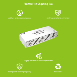 PP hollow board frozen seafood container — insulated shipping box with lid