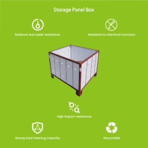 Hybrid Cold Storage Crate — Stackable Iron-Frame PP Panel Fruit Box