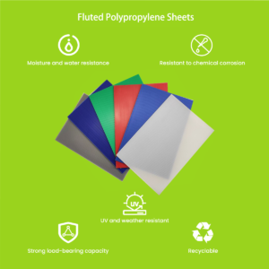White fluted PP sheet for outdoor signage and display