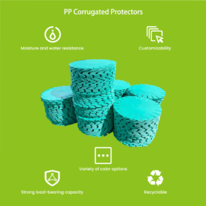 PP corrugated round protector disc close-up showing fluted structure