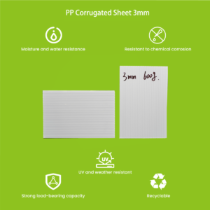3mm PP corrugated sheet close-up fluted structure