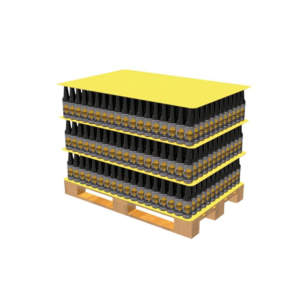 PP corrugated plastic layer pad — sealed edges for beverage palletizing