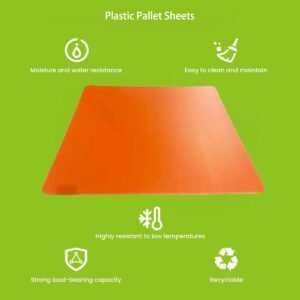 PP plastic pallet sheets in warehouse shipping container - heavy duty black finish