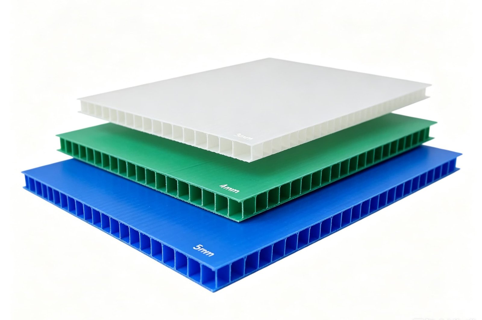 3mm vs 4mm vs 5mm polypropylene corrugated sheet thickness comparison