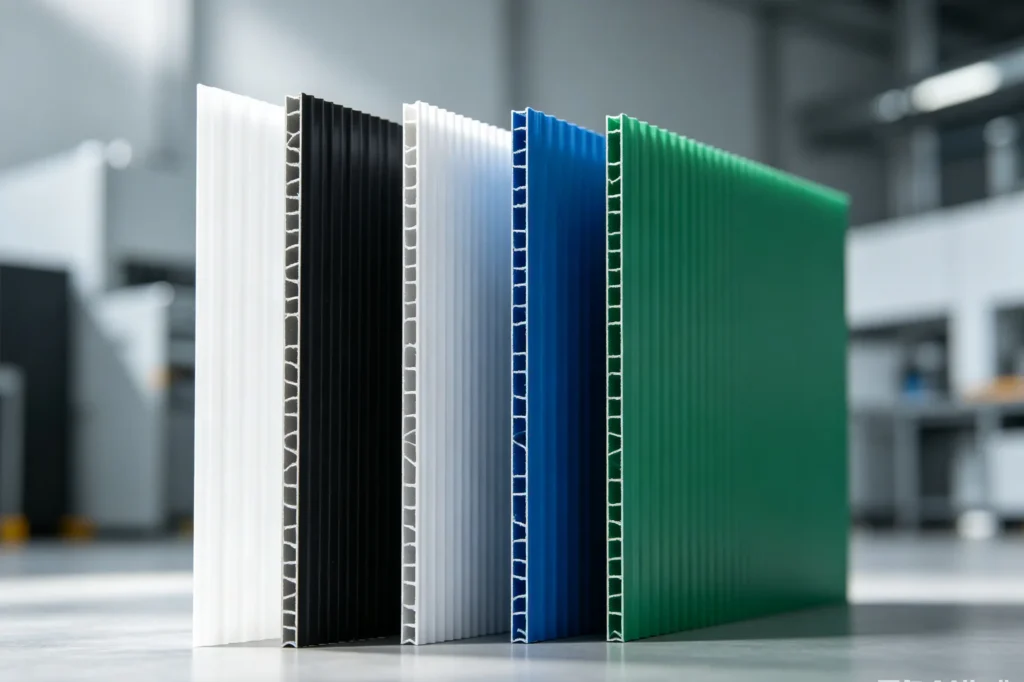 What is a corflute? Corrugated polypropylene sheets in multiple colors